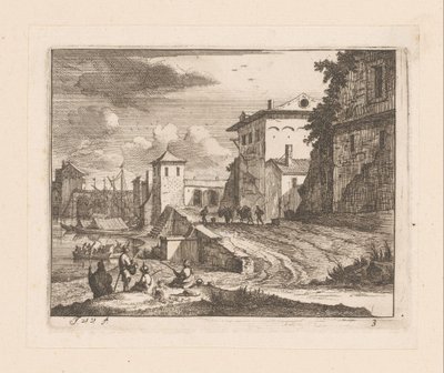 Bir İtalyan limanının rıhtımları by Jan Vincentsz. van der Vinne