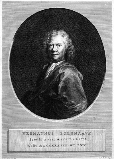 Jacobus Houbraken tarafından kazınmış Herman Boerhaave by Jan Wandelaar