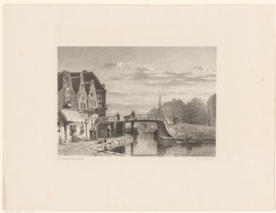 Kanal ile şehir manzarası by Jan Weissenbruch