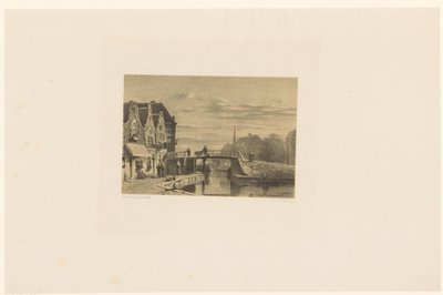 Kanal ile şehir manzarası by Jan Weissenbruch