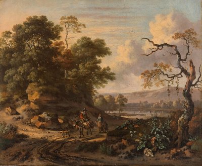 Eşek Binen Bir Adamla Manzara by Jan Wijnants