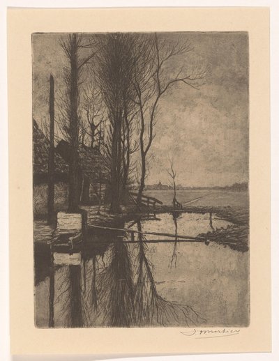 Nootdorp'ta hendek by Jan Willem Nortier (signed by artist)