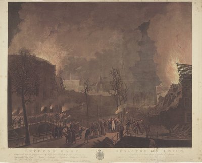 Bir Geminin Barutla Atlamasının Neden Olduğu Leydens Felaketi, 12 Ocak 1807 / Désastre de Leide, causé par l
