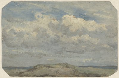 Arka planda deniz ile kum tepesi by Jan Willem van Borselen