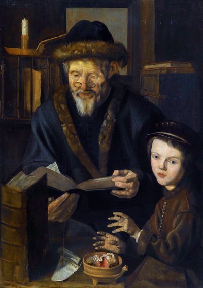 Kış Alegorisi, Filozof ve Küçük Çocuk - Kış Alegorisi, Filozof ve Küçük Çocuk - Tablo Jan Woutersz Stap (1599-1663), - Ahşap üzerine yağlı boya, 84.5x59.5 - Özel Koleksiyon by Jan Woutersz Stap