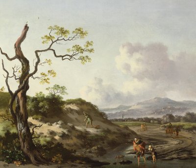Gezginlerle Bir Manzara (petrol) by Jan Wiynants