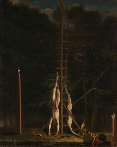 De Witt Kardeşlerin Cesetleri, c.1672-75 (tuval üzerine yağlı boya) by Jan de Baen
