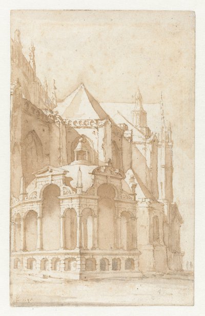 Amsterdam'daki Nieuwe Kerk'teki Beckeneel Evi by Jan de Bisschop