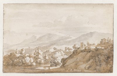 İtalya'da dağlık manzara by Jan de Bisschop