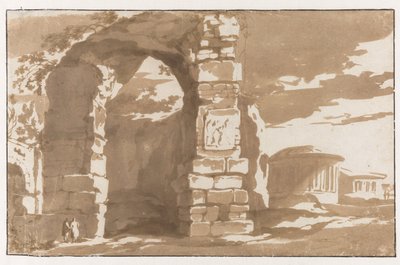 Diocletianus ve S. Bernardo alle Terme hamamlarının bir kısmı by Jan de Bisschop