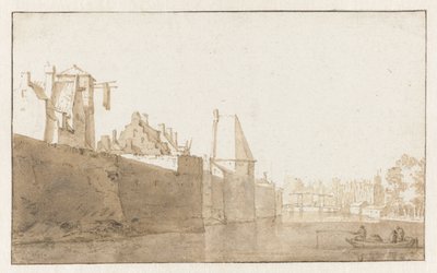 Leiden surlarının görünümü by Jan de Bisschop