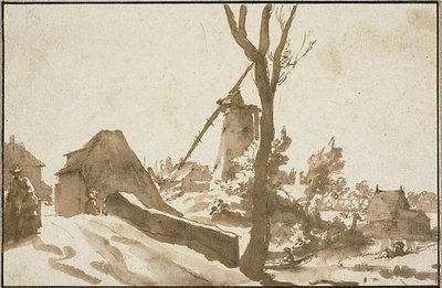 Lahey Yakınlarında Yel Değirmeni by Jan de Bisschop