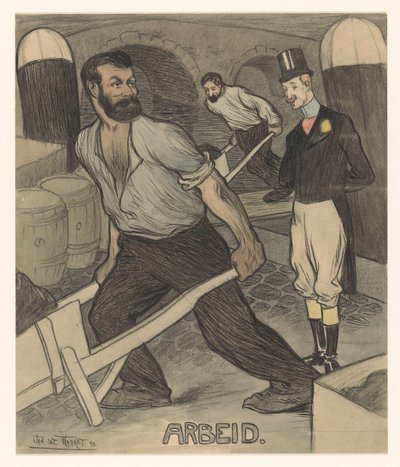 İş (nesne üzerindeki başlık) by Jan de Waardt (signed by artist)