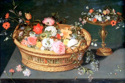 Çiçek Sepeti, c1590-1625 by Jan the Elder Brueghel