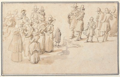 Kaynak suyu içen zarif bir şirket by Jan the Elder Brueghel