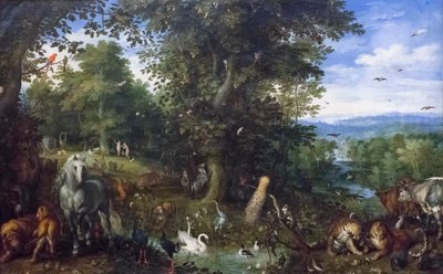 Orijinal günah ile dünyevi cennet by Jan the Elder Brueghel