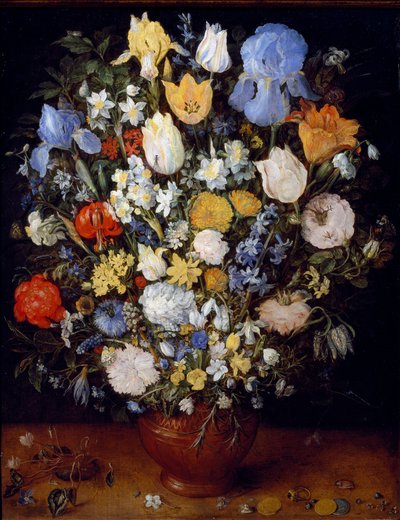 Küçük Çiçek Buketi Tablosu Yaşlı Jan Brueghel tarafından Kadife Bruegel (Bruegel veya Brueghel) olarak adlandırılıyor by Jan the Elder Brueghel