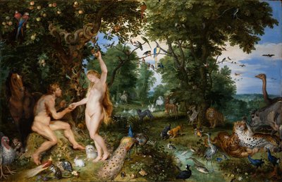 İnsanın Düşüşü ile Cennet Bahçesi, c. 1615. by Jan the Elder Brueghel