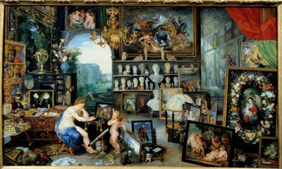 Görünüm. Beş duyunun alegorisi Resim Jan I Brueghel Dit De Velours (1568-1625) Ec. alev by Jan the Elder Brueghel