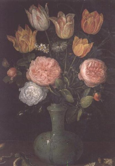 Masada Elmaslı Çiçek Vazosu by Jan the Elder Brueghel