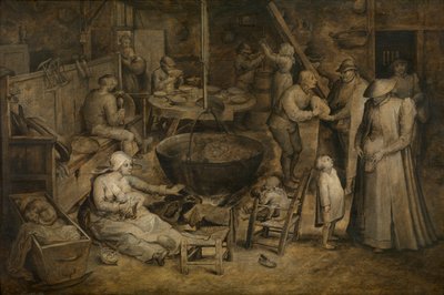 Köylü ziyareti (panel üzerine yağlıboya) by Jan the Elder Brueghel