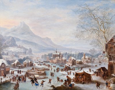 Patencilerle Kış Manzarası (bakır üzerine yağ) by Jan the Elder Griffier