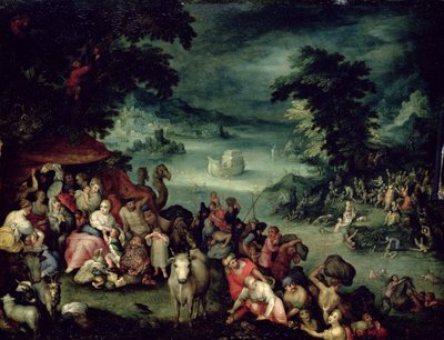 Büyük Tufan (bakır üzerine yağ) by Jan the Elder copy Brueghel