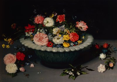 Çiçek Natürmort (panelde yağlı boya) by Jan the Younger Brueghel