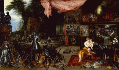 Beş Duyu, Dokunma (panelde yağ) by Jan the Younger Brueghel
