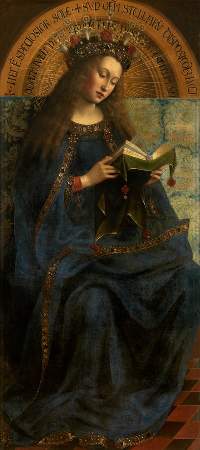Mary (tuval üzerine yağlıboya) by Jan van (after) Eyck
