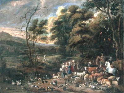 Nuh ve Hayvanlar (tuval üzerine yağlı boya) by Jan van (attr. to) Kessel