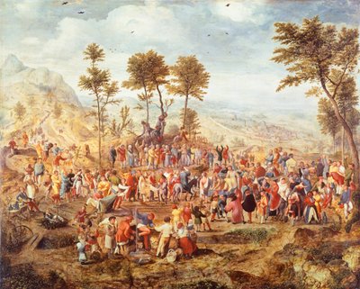 İsa'nın Kudüs'e girişi, Jan van Amstel (yaklaşık 1500-1542), ahşap üzerine karışık teknik, 1540 dolayları by Jan van Amstel