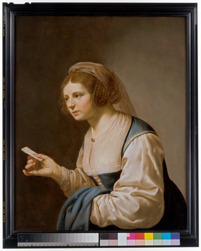 Bir Mektup Tutan Genç Bir Kız by Jan van Bijlert or Bylert