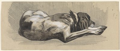 Uyuyan köpek, sağda by Jan van Essen