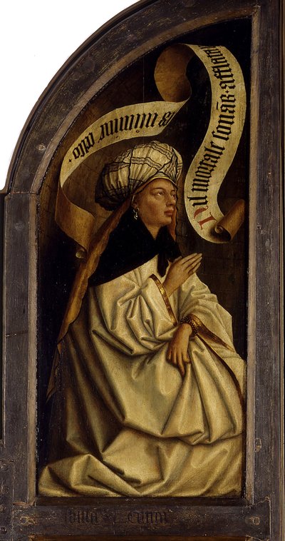 Ghent Altarpiece. Mistik Kuzuya Tapınma: Erythraean Sibyl, 1432. by Jan van Eyck