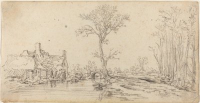 Nehir kenarında yazlık by Jan van Goyen