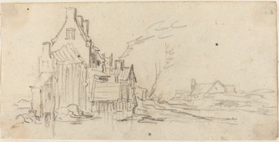 Yol kenarındaki evler by Jan van Goyen