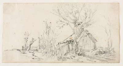 Yazlık ile manzara taslağını by Jan van Goyen
