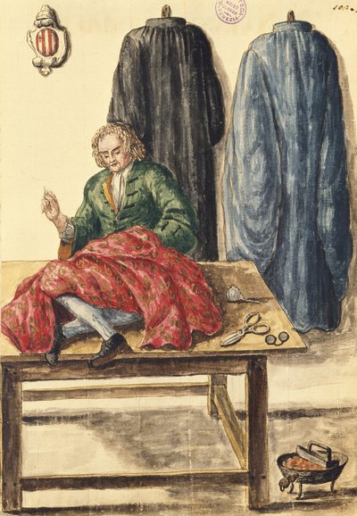 Venedikli Terzi (kalem & mürekkep ve kağıt üzerinde wc) by Jan van Grevenbroeck