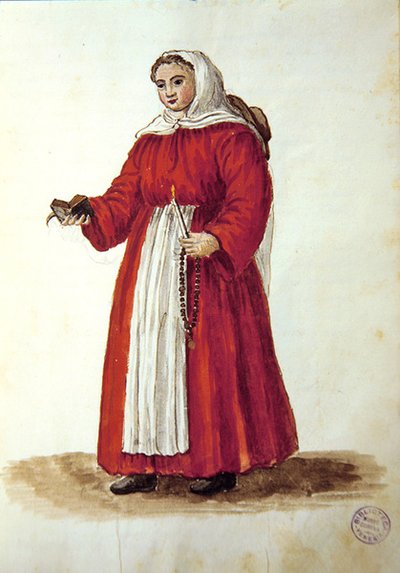 Genç bir Venedikli yetim (kağıt üzerinde kalem & mürekkep ve wc) by Jan van Grevenbroeck