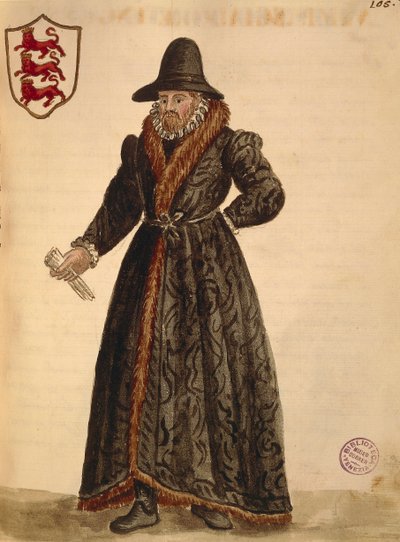 İngiliz büyükelçisi, Jan van Grevenbroeck veya Giovanni Grevembroch (1731-1807), Gli Abiti de Veneziani, resimli kostüm kitabından, suluboya by Jan van Grevenbroeck