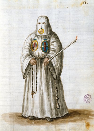 Sienalı St. Bernard Kardeşlik Birliği Cübbeleri (kağıt üzerinde kalem & mürekkep ve wc) by Jan van Grevenbroeck