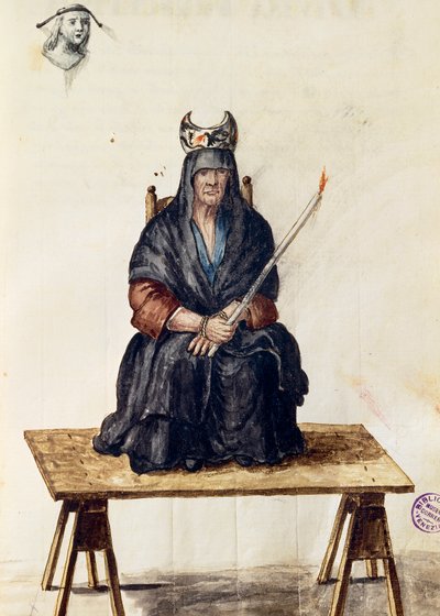 Büyücü, Giovanni Grevembroch (yaklaşık 1731-1807) tarafından Gli Habiti de