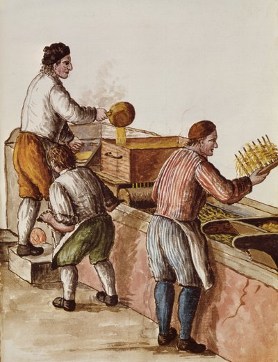 Venedik Balmumu Rafinerisi (kağıt üzerine kalem, mürekkep ve wc) by Jan van Grevenbroeck