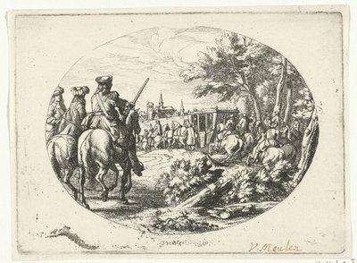 Bir şehrin kuşatması Fransa Kralı Louis XIV