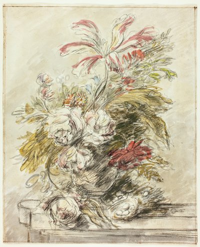 Bir Çiçek Parçası by Jan van Huysum