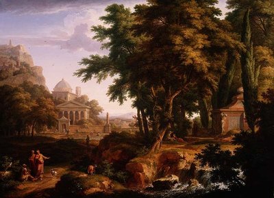 Aziz Petrus ve Aziz John Sakat Adamı İyileştirirken Arcadian Manzarası, 1724-25 (68871