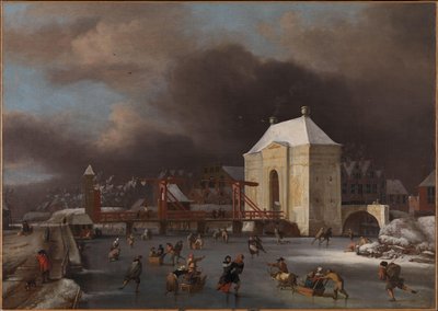 Amsterdam'daki Heiligewegspoort'un görünümü, 1660-80 dolayları (tuval üzerine yağlı boya) by Jan van III Kessel