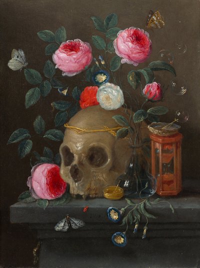 Vanity Natürmort, c. 16651670. by Jan van Kessel