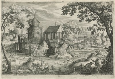 Şapelde geyik avı by Jan van Londerseel